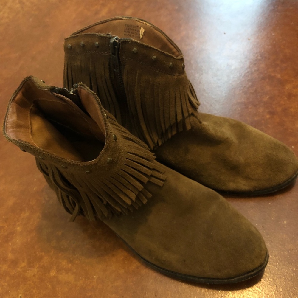 Fringe booties
